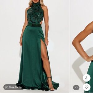 Elegant Green Evening Gown